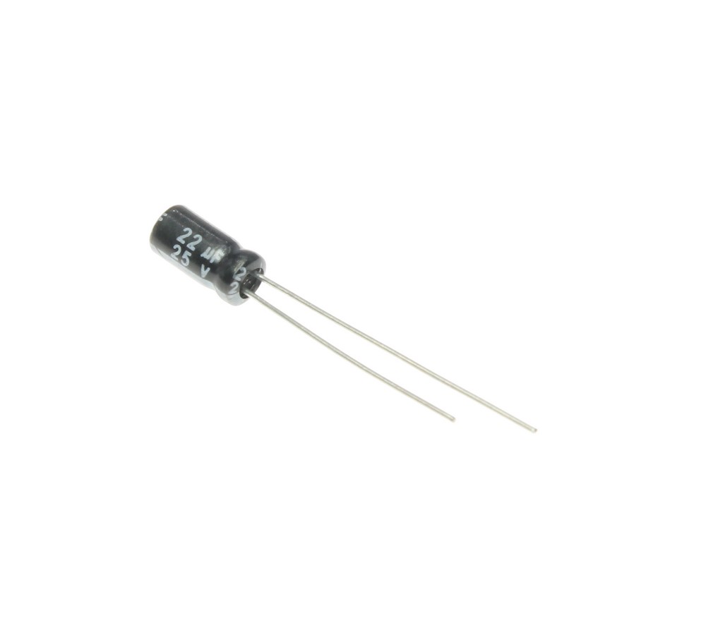 22UF/25V-5X11-105C-BLACK