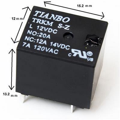 RELAY 12V 7A 1C 5PIN SMALL