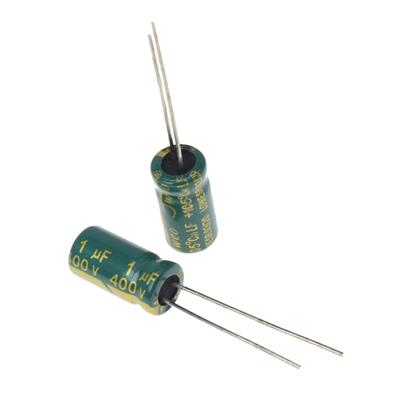 1UF/400V-6.3X12-105C-GREEN | LF010M2GBKJ0612VGN