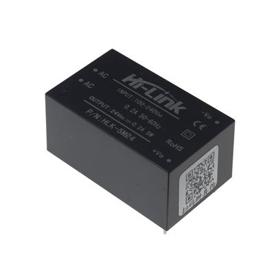 HLK-5M24 | مبدل 220 ولت AC به 24 ولت DC با حداکثر جریان 208 میلی آمپر