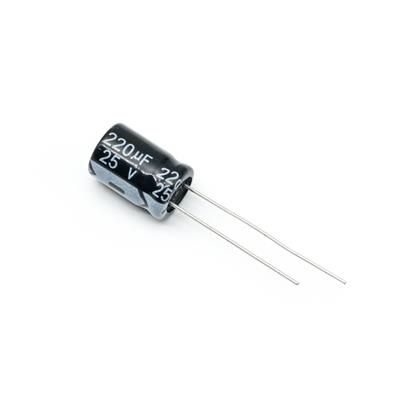 220UF 25V-8*12-105C-BLACK