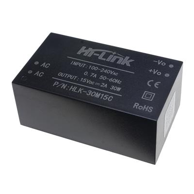 HLK-30M15C | مبدل 220 ولت AC به 15 ولت DC با حداکثر جریان 2 آمپر