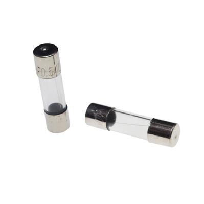 FUSE 5*20F500MA | 5*20MM-500MA250V | فیوز شیشه ای 500 میلی آمپر 250 ولت سایز 5x20mm