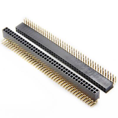 PIN HEADER 2*40 FEMALE RA 2.54MM | PBDR-2.54-2X40GF