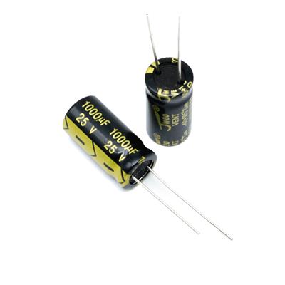 1000UF/25V-10X20-105C-BLACK & GOLD | LF102M1EBKJ1017VGN