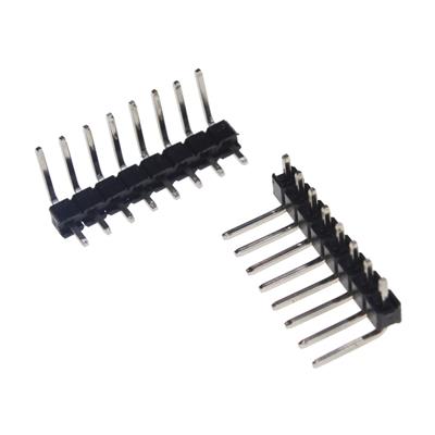 PIN HEADER 1*8 MALE RA 2.54MM | PLR-2.54-1X8GF
