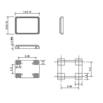 OSCILLATOR 8.000MHZ 5X7  10PPM | OSCILLATOR 8.000000MHZ 5X7  10PPM