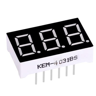 7SEGMENT DISPLAY 3DIGIT COMMON ANODE 16*30 RED 4031BS