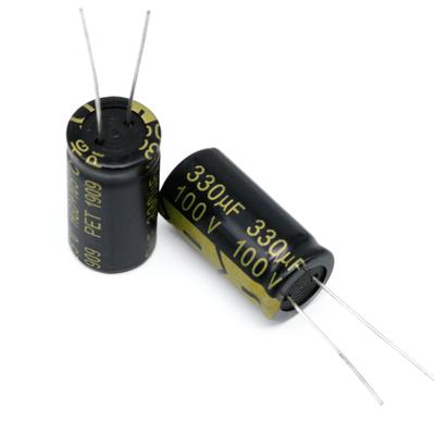 330UF/100V-13X25-105C-BLACK & GOLD | 330MFD250V+/-20%