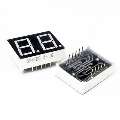 7SEGMENT DISPLAY 2DIGIT COMMON ANODE 19*25 RED (10PIN) | 5261BS (5-10)
