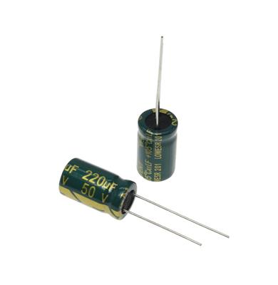 220UF/50V-10X13-105C-GREEN | LF221M1HBKJ1013VGN