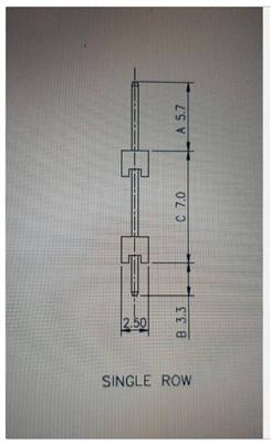 KF1015-2.54-06P | KF1015-2.54-06P  (SINGLE ROW, TWO LAYER,A IS 5.7, B IS 3.3 AND C IS 7MM)