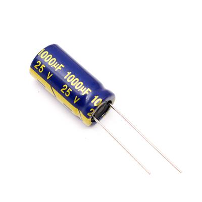 1000UF 25V-10*20-105C-PURPLE & GOLD | LF102M1EBKJ1017VGN | خازن الکترولیت 1000 میکرو فاراد 25 ولت