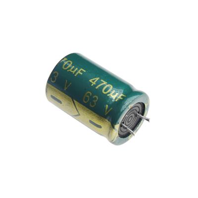 470UF 63V-13*21-105C-GREEN | خازن الکترولیت 470 میکرو فاراد 63 ولت