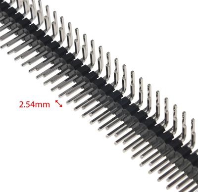 PIN HEADER 2*40 MALE RA 2.54MM | DS1022-2X40R-1